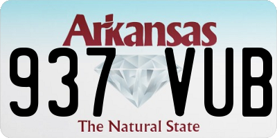 AR license plate 937VUB