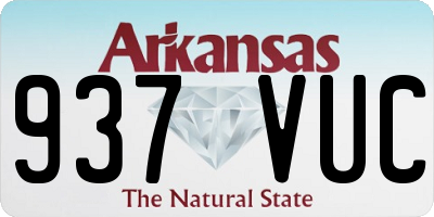 AR license plate 937VUC