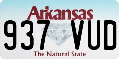 AR license plate 937VUD