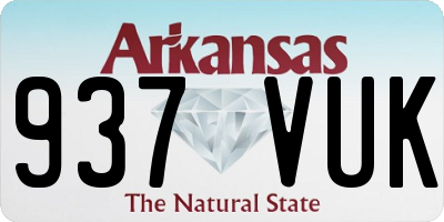 AR license plate 937VUK