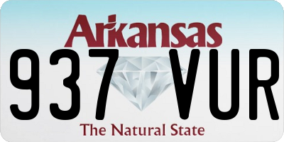 AR license plate 937VUR