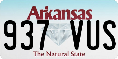 AR license plate 937VUS