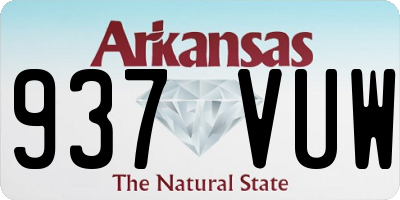 AR license plate 937VUW