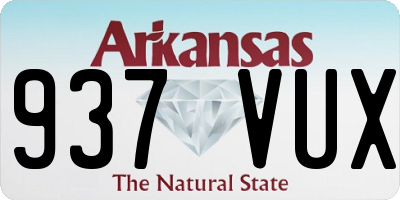 AR license plate 937VUX
