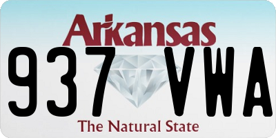 AR license plate 937VWA