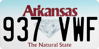 AR license plate 937VWF