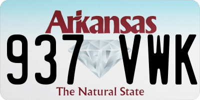 AR license plate 937VWK