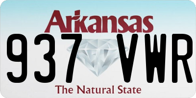 AR license plate 937VWR