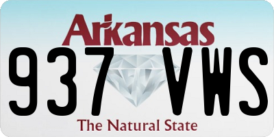 AR license plate 937VWS