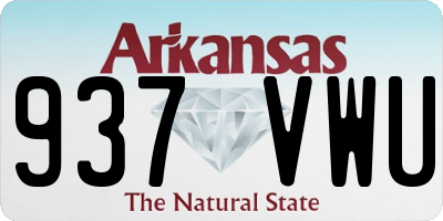 AR license plate 937VWU