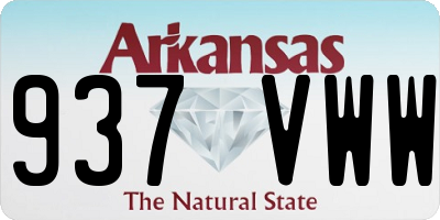 AR license plate 937VWW