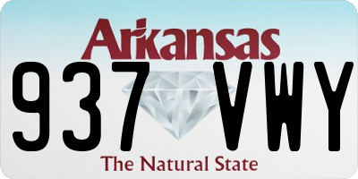 AR license plate 937VWY