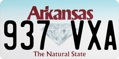 AR license plate 937VXA