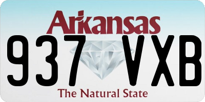AR license plate 937VXB