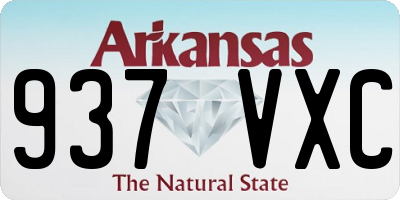 AR license plate 937VXC