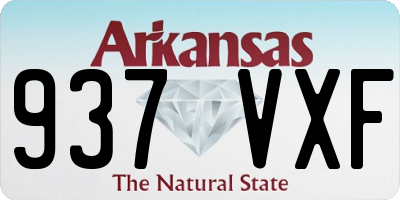 AR license plate 937VXF