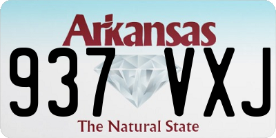 AR license plate 937VXJ