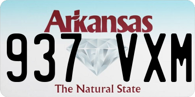 AR license plate 937VXM