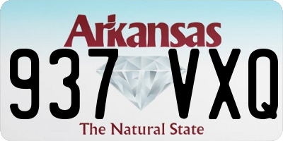 AR license plate 937VXQ