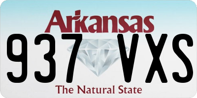 AR license plate 937VXS
