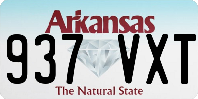 AR license plate 937VXT