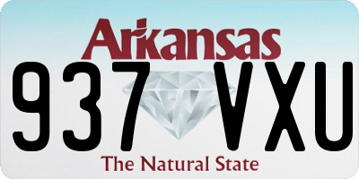 AR license plate 937VXU