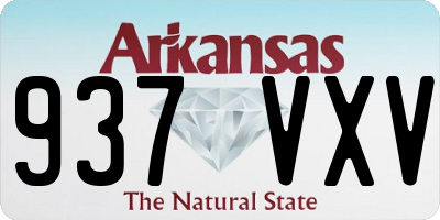 AR license plate 937VXV