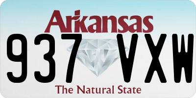 AR license plate 937VXW