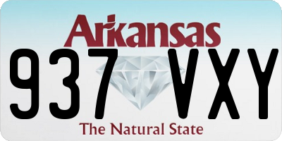 AR license plate 937VXY