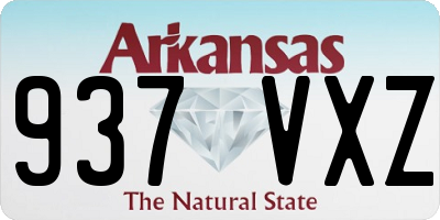 AR license plate 937VXZ