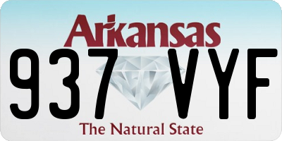 AR license plate 937VYF