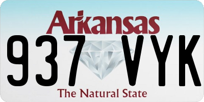 AR license plate 937VYK