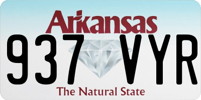 AR license plate 937VYR