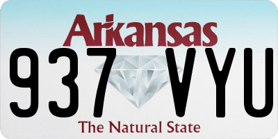AR license plate 937VYU