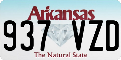 AR license plate 937VZD