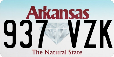 AR license plate 937VZK