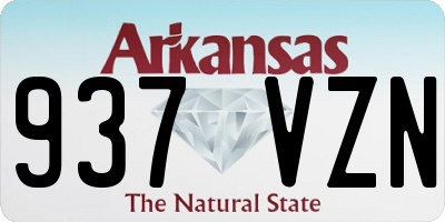 AR license plate 937VZN