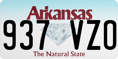 AR license plate 937VZO