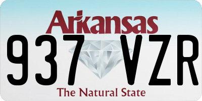 AR license plate 937VZR
