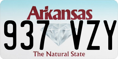 AR license plate 937VZY
