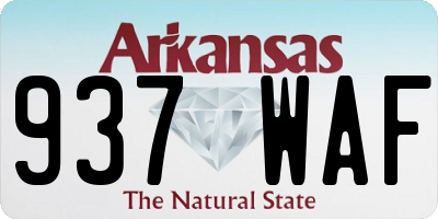 AR license plate 937WAF