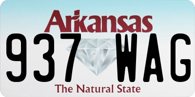 AR license plate 937WAG