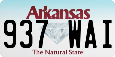 AR license plate 937WAI