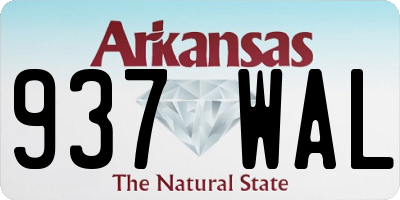 AR license plate 937WAL