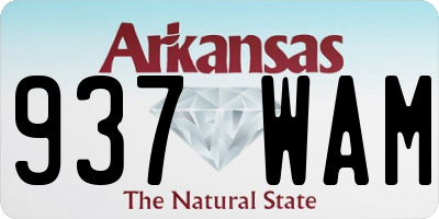 AR license plate 937WAM