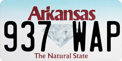 AR license plate 937WAP