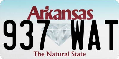 AR license plate 937WAT