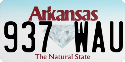 AR license plate 937WAU