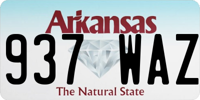 AR license plate 937WAZ