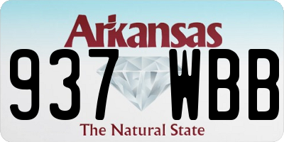 AR license plate 937WBB